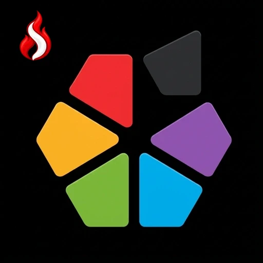 Logo lk21 lingkaran warna-warni dengan perisai merah putih, untuk panduan bonus